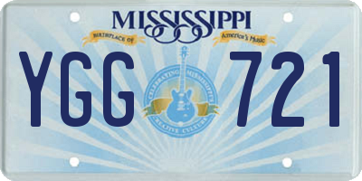 MS license plate YGG721