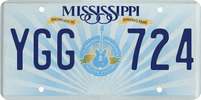 MS license plate YGG724