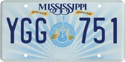 MS license plate YGG751