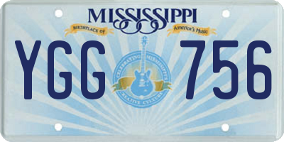 MS license plate YGG756