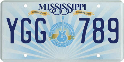 MS license plate YGG789