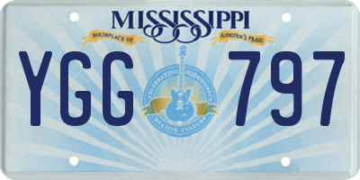 MS license plate YGG797