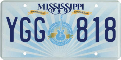MS license plate YGG818
