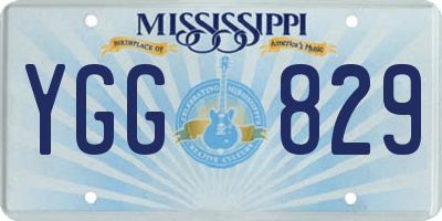 MS license plate YGG829