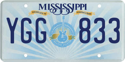 MS license plate YGG833
