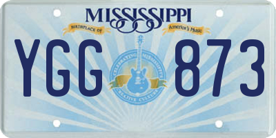 MS license plate YGG873