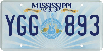 MS license plate YGG893
