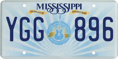 MS license plate YGG896