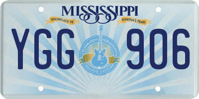 MS license plate YGG906