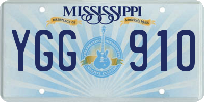 MS license plate YGG910