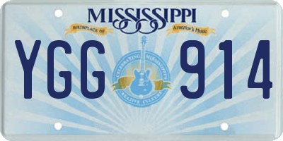 MS license plate YGG914