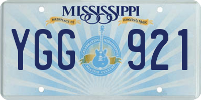 MS license plate YGG921