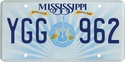 MS license plate YGG962