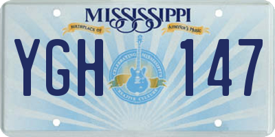 MS license plate YGH147