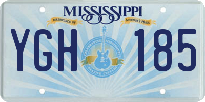 MS license plate YGH185