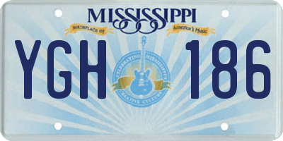 MS license plate YGH186