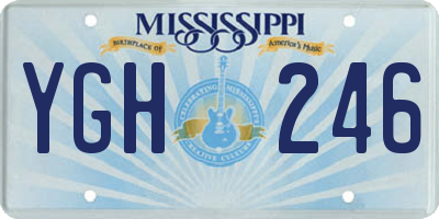MS license plate YGH246