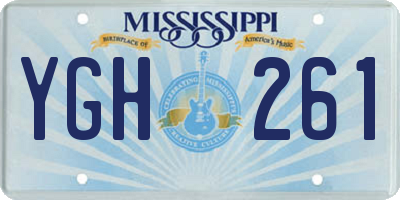 MS license plate YGH261