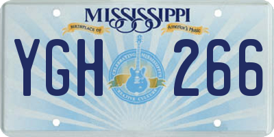 MS license plate YGH266