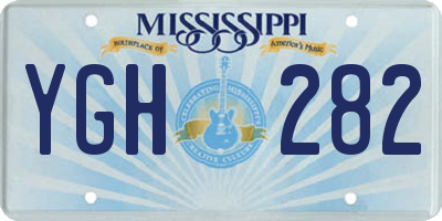 MS license plate YGH282