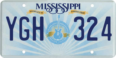 MS license plate YGH324