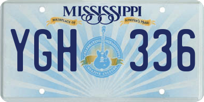 MS license plate YGH336