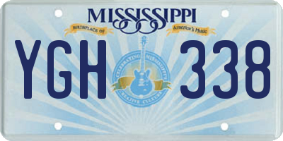 MS license plate YGH338