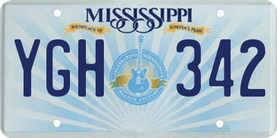 MS license plate YGH342