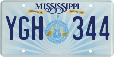 MS license plate YGH344