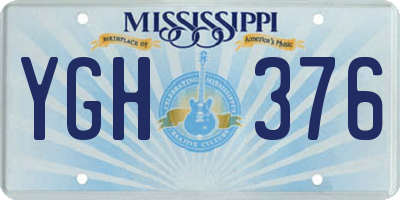 MS license plate YGH376