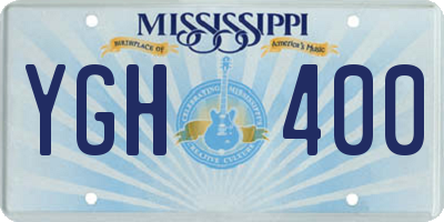 MS license plate YGH400