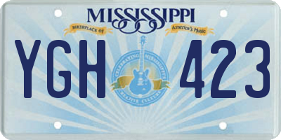 MS license plate YGH423