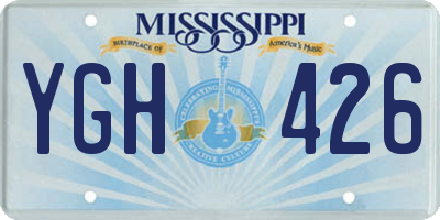 MS license plate YGH426
