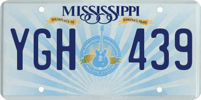 MS license plate YGH439