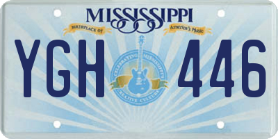 MS license plate YGH446