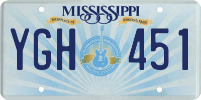MS license plate YGH451