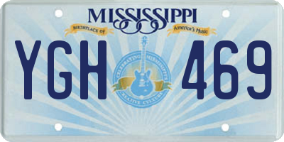 MS license plate YGH469