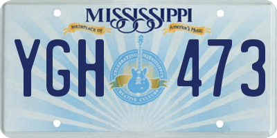 MS license plate YGH473