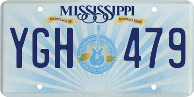 MS license plate YGH479