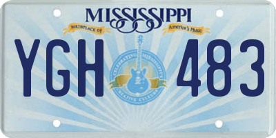 MS license plate YGH483