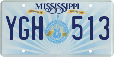 MS license plate YGH513