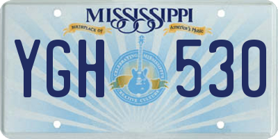 MS license plate YGH530