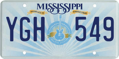 MS license plate YGH549