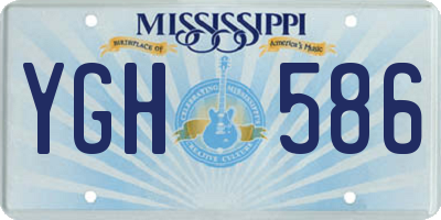 MS license plate YGH586