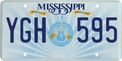 MS license plate YGH595