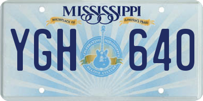 MS license plate YGH640