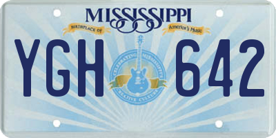 MS license plate YGH642