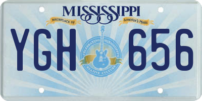 MS license plate YGH656