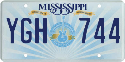MS license plate YGH744