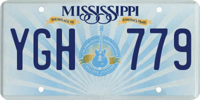 MS license plate YGH779